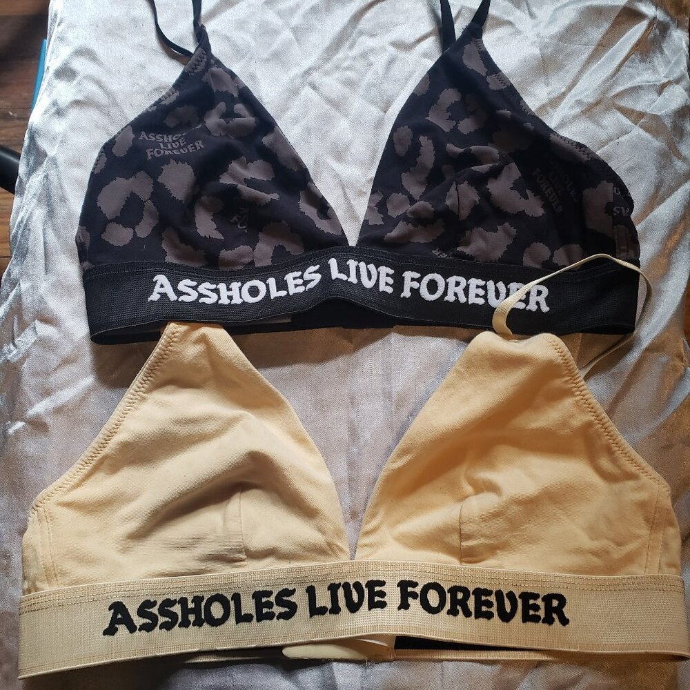 Woman’s Triangle Large Bra Assholes live forever Bundle